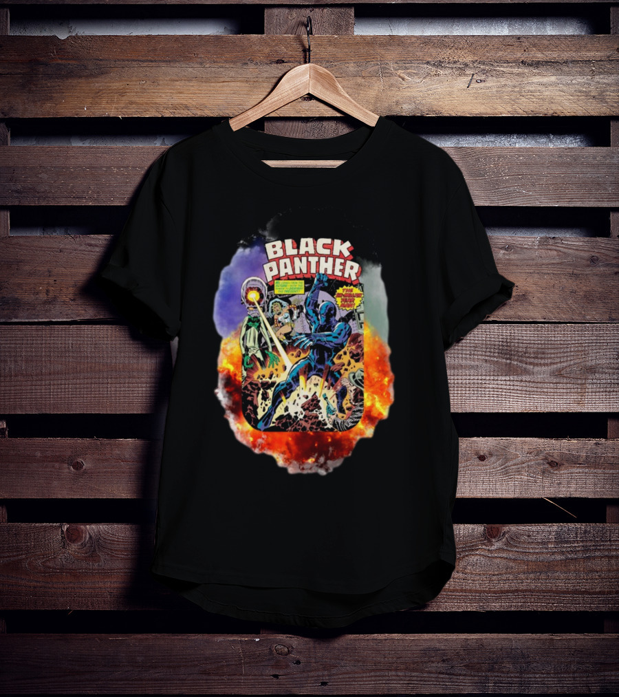 Black Panther Comics Explosive Action The Six-Million Year Man T-Shirt