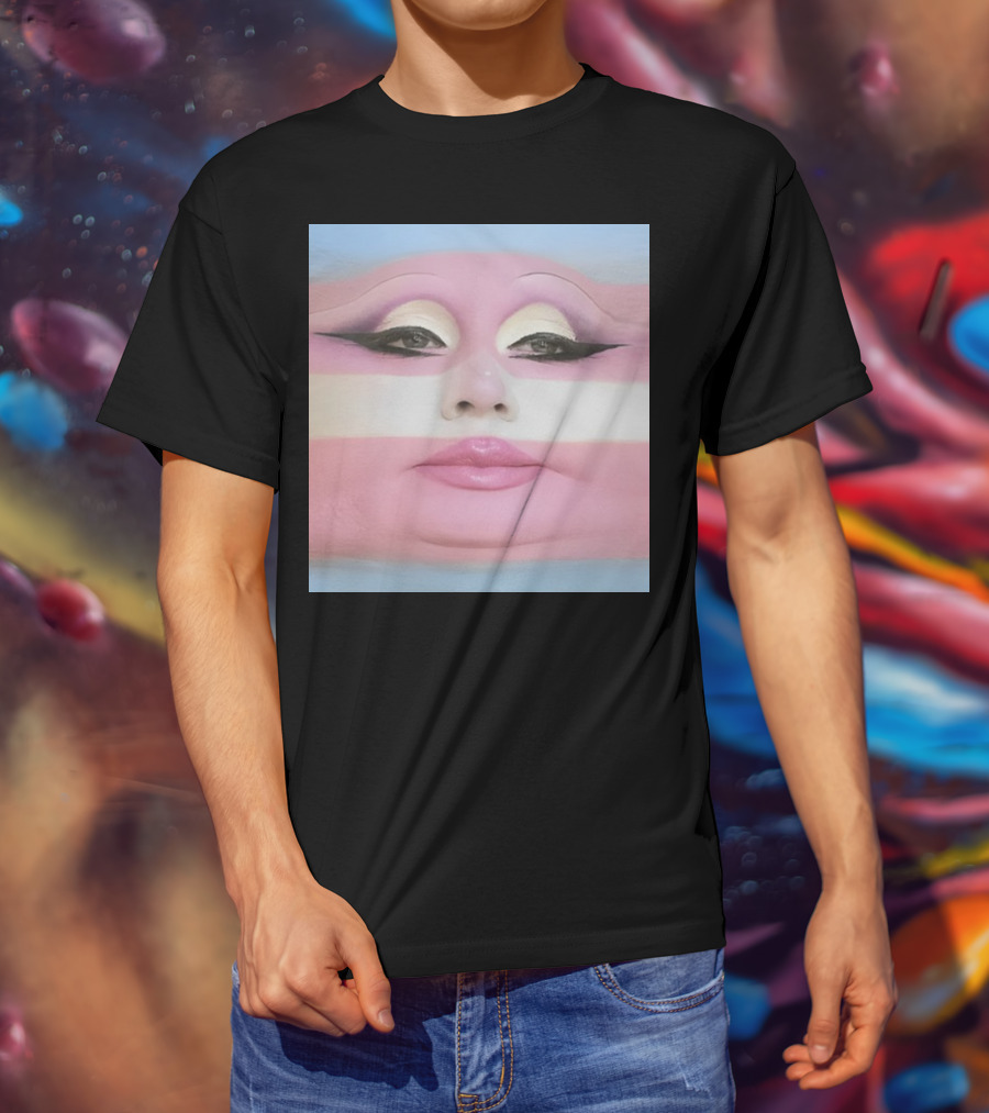 Juno Birch Transgender Flag Face T-Shirt