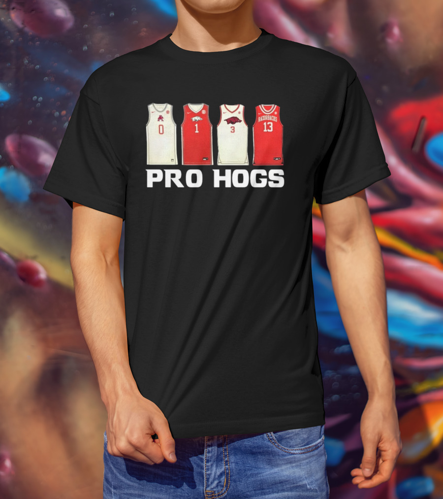 Pro Hogs Arkansas Basketball Jerseys Razorbacks Icons T-Shirt