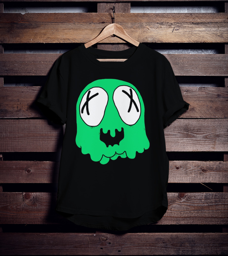 Sludge Life Shop Ghost Green Blob With X Eyes T-Shirt