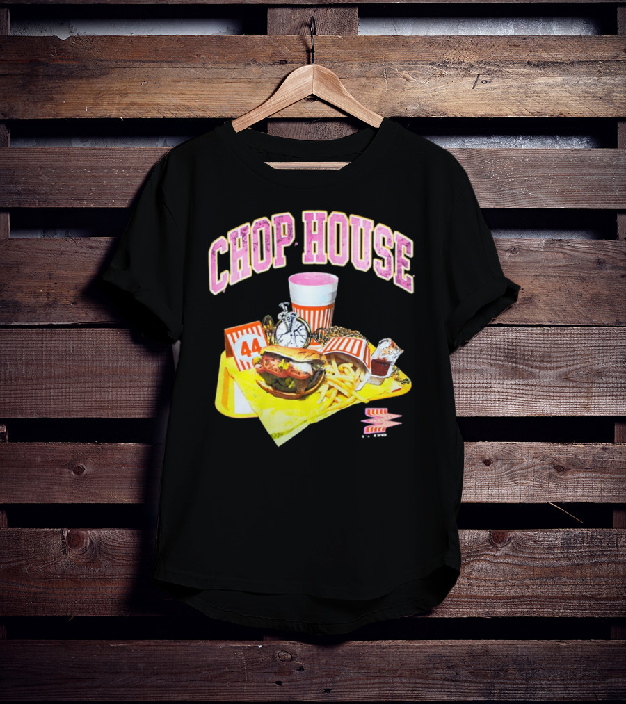 Chop House 44 Fast Food Combo With Burger Fries Drink And Condiments T-Shirt