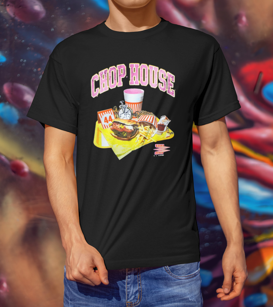 Chop House 44 Fast Food Combo With Burger Fries Drink And Condiments T-Shirt