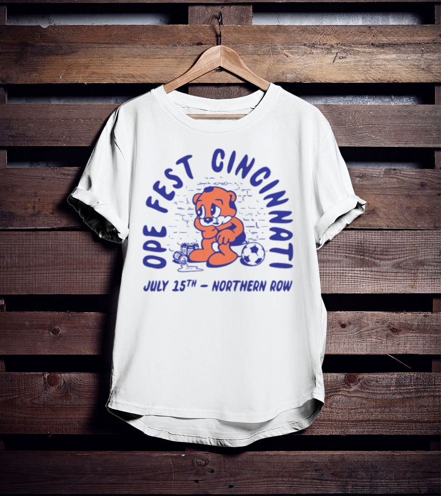 Ope Fest Cincinnati July 15th Northern Row Soccer Bear T-Shirt