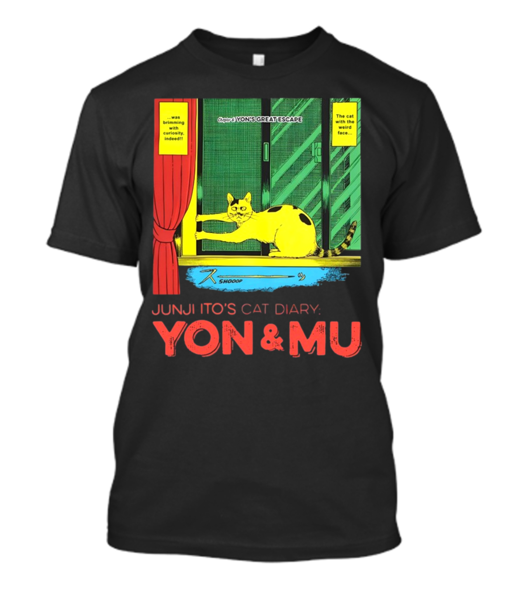 Junji Ito's Cat Diary Yon And Mu Yon’s Great Escape The Cat With The Weird Face T-Shirt