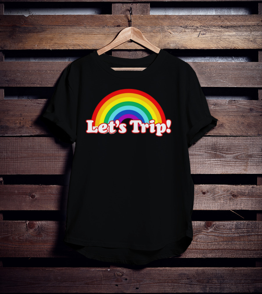 Let's Trip Rainbow Retro Colorful T-Shirt