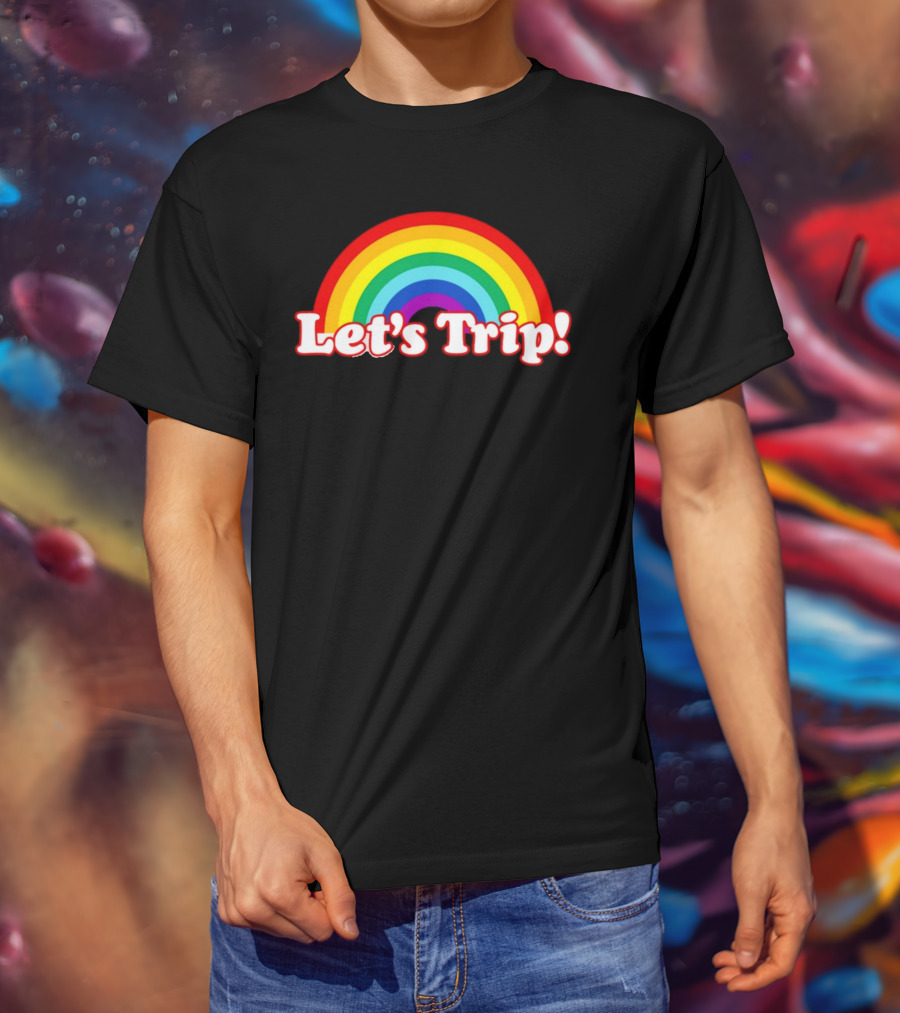 Let's Trip Rainbow Retro Colorful T-Shirt