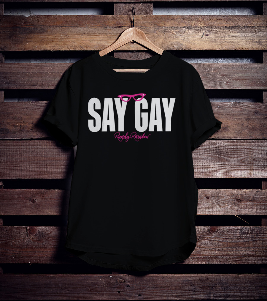Randy Rainbow Say Gay Pink Glasses T-Shirt