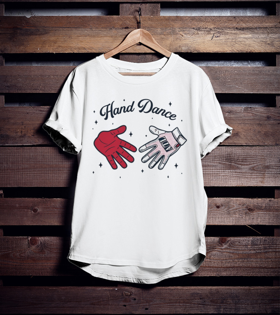Rotowear Hand Dance Red Glove And White Baseball Glove Clap T-Shirt