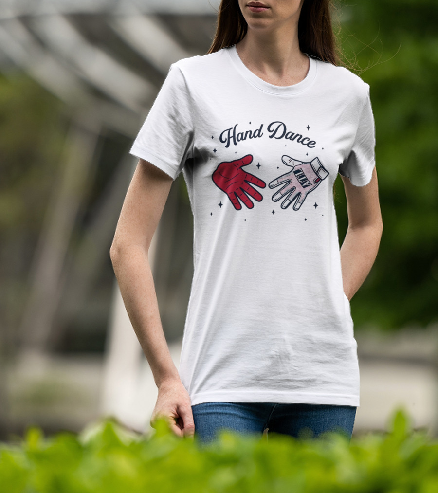 Rotowear Hand Dance Red Glove And White Baseball Glove Clap T-Shirt