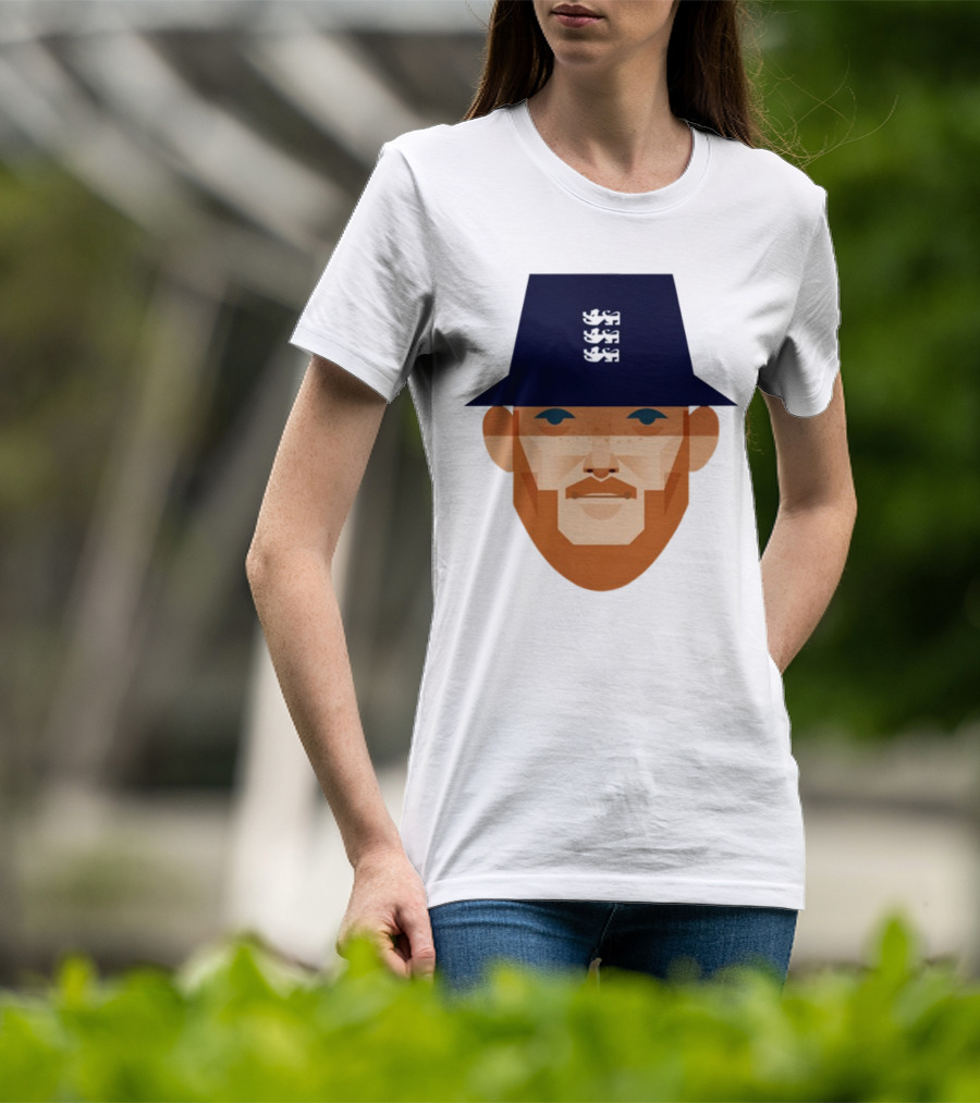 Stanley Chow Ben Stokes England Cricket Hat Three Lions T-Shirt