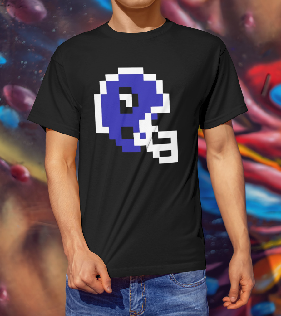 Thatsgoodsports 8 Bit New Retro Football Helmet T-Shirt