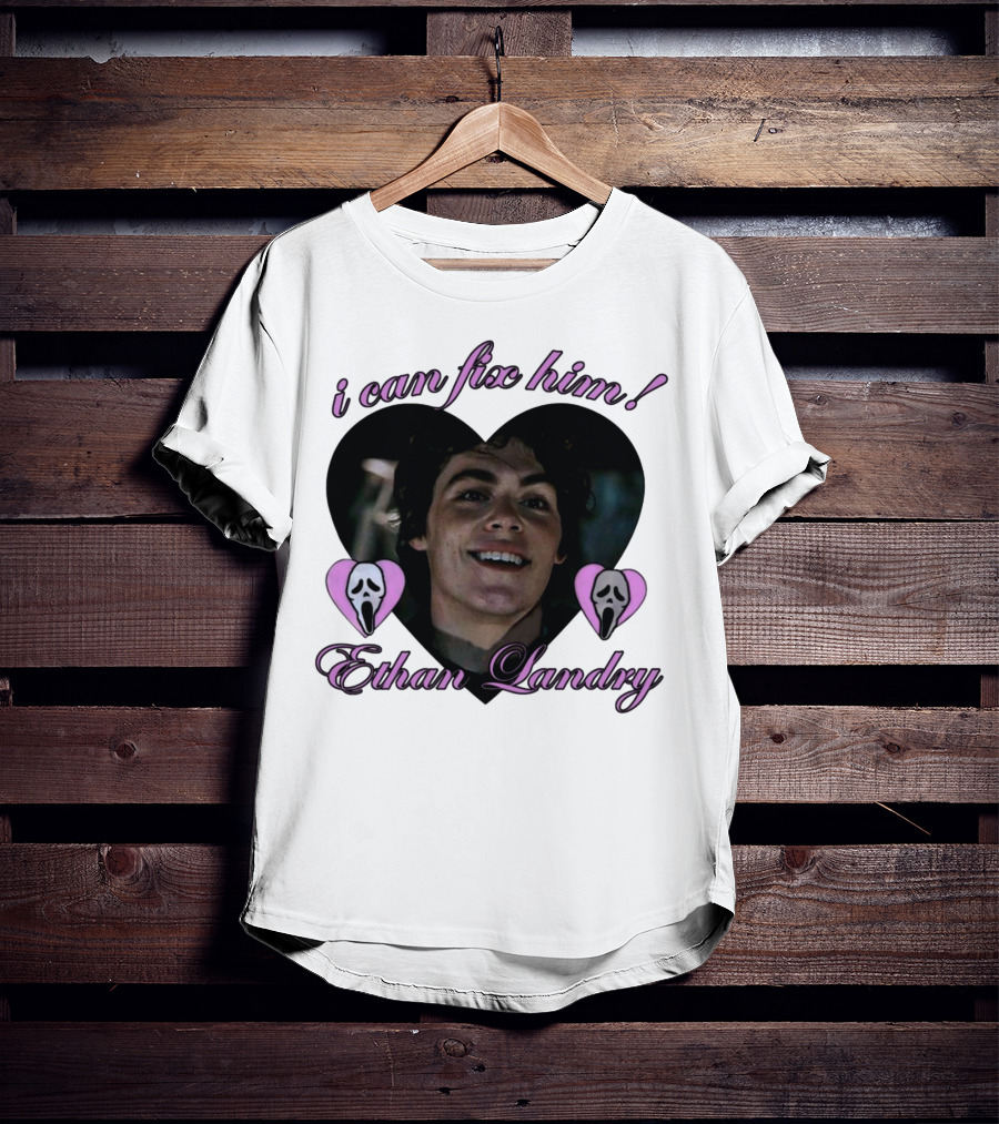 I Can Fix Him Ethan Landry Heart Scream Mask T-Shirt