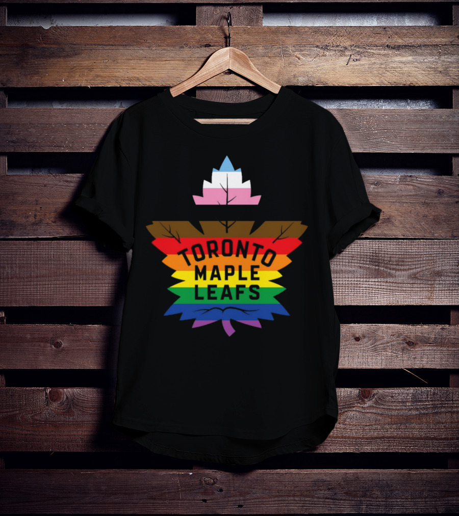 Toronto Maple Leafs Pride Leaf Logo Love All Hate None T-Shirt