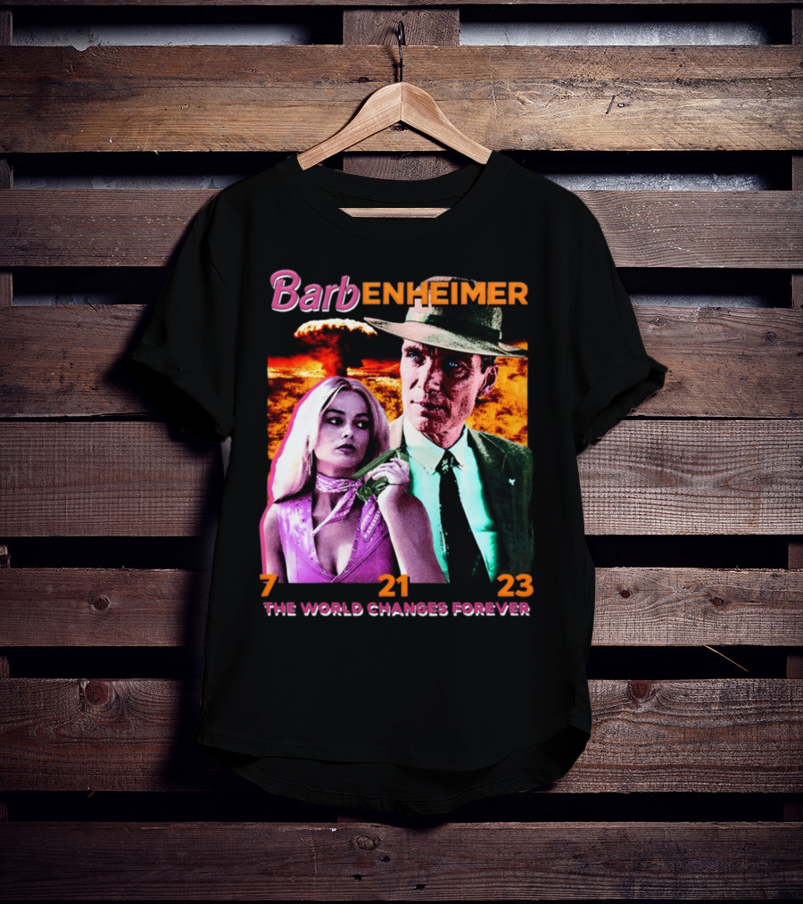 Barbenheimer The World Changes Forever 7 21 23 T-Shirt