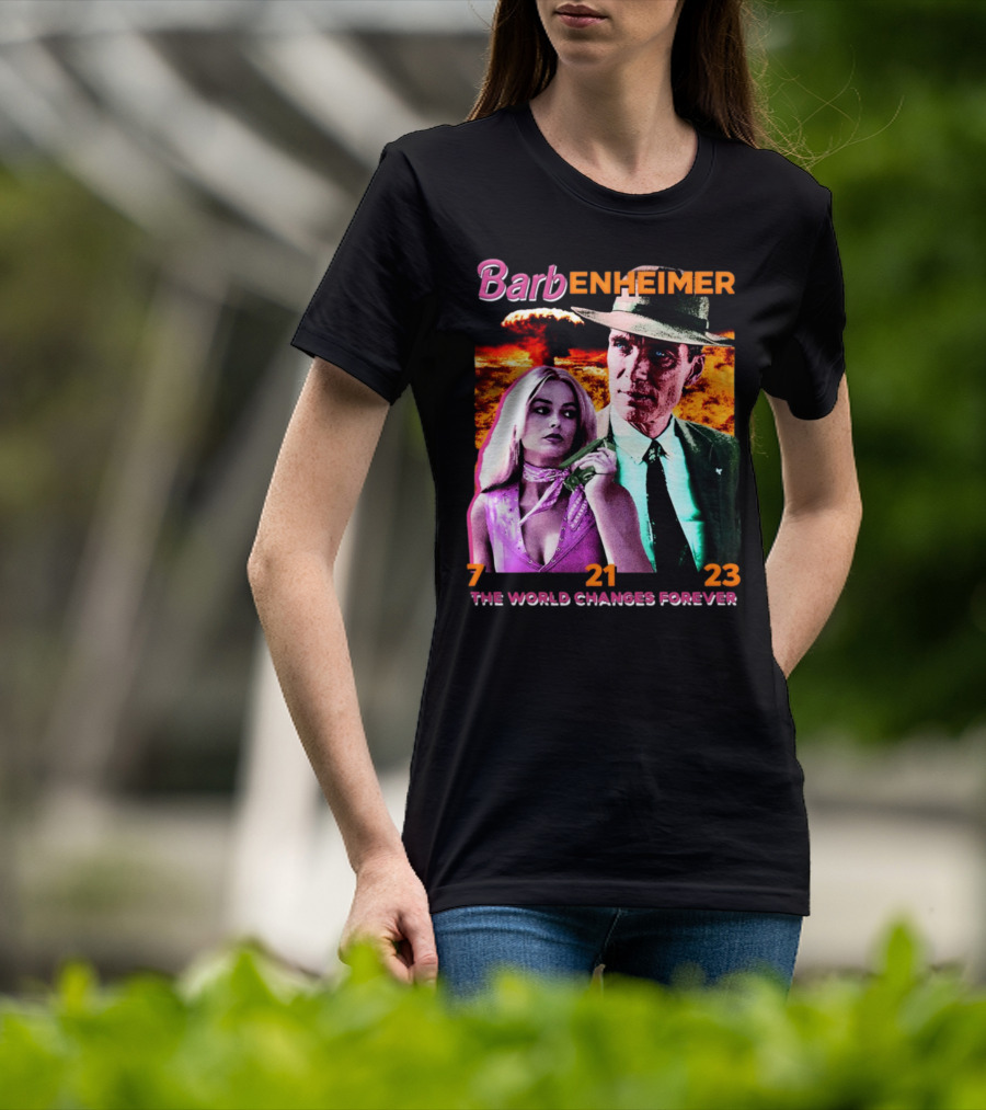 Barbenheimer The World Changes Forever 7 21 23 T-Shirt