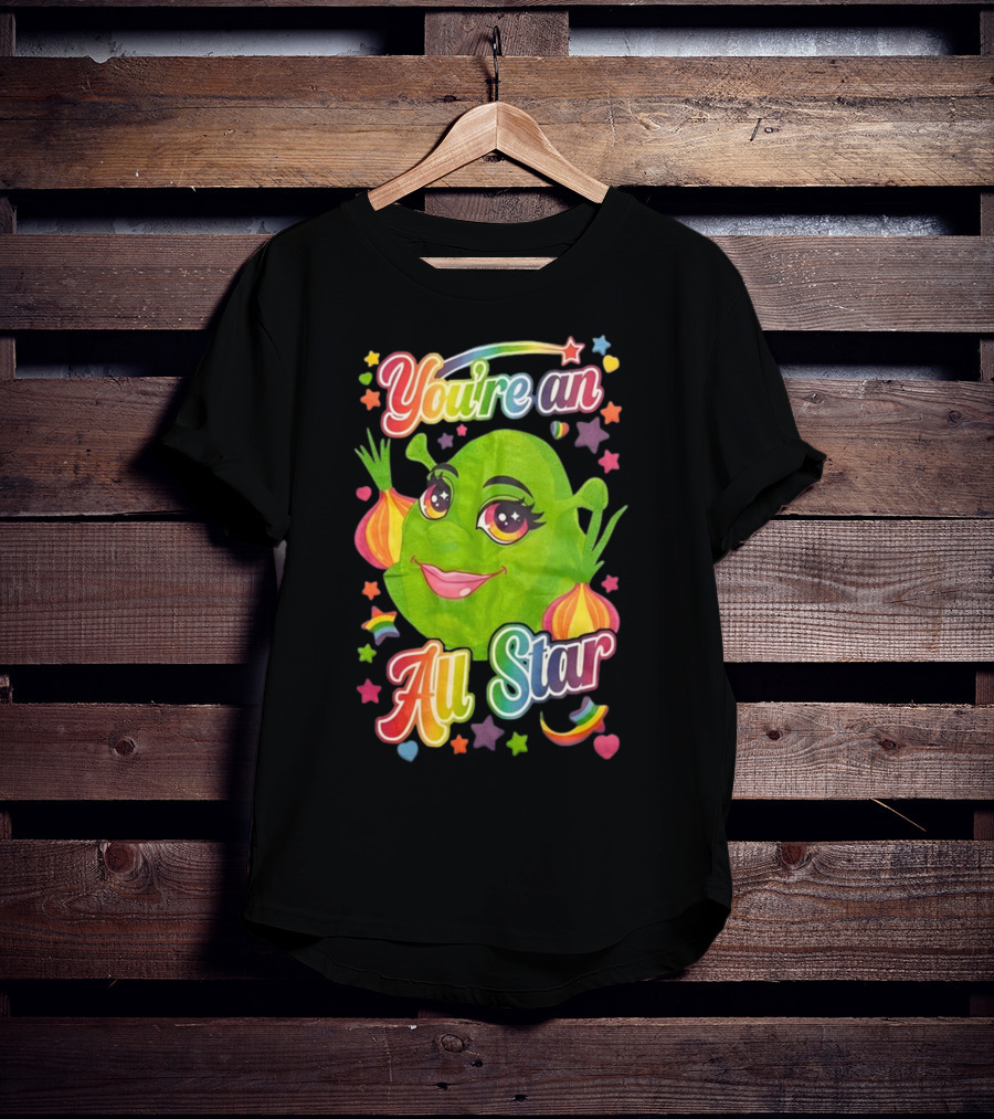You're An All Star Shrek Rainbow Emojis T-Shirt