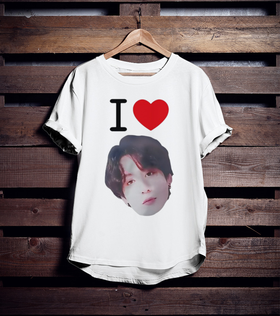 Connor Price I Love Jungkook BTS Face Heart T-Shirt