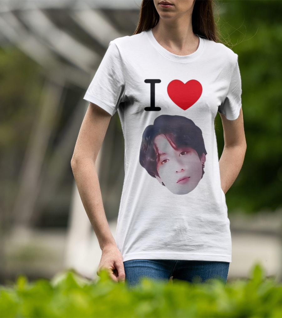 Connor Price I Love Jungkook BTS Face Heart T-Shirt