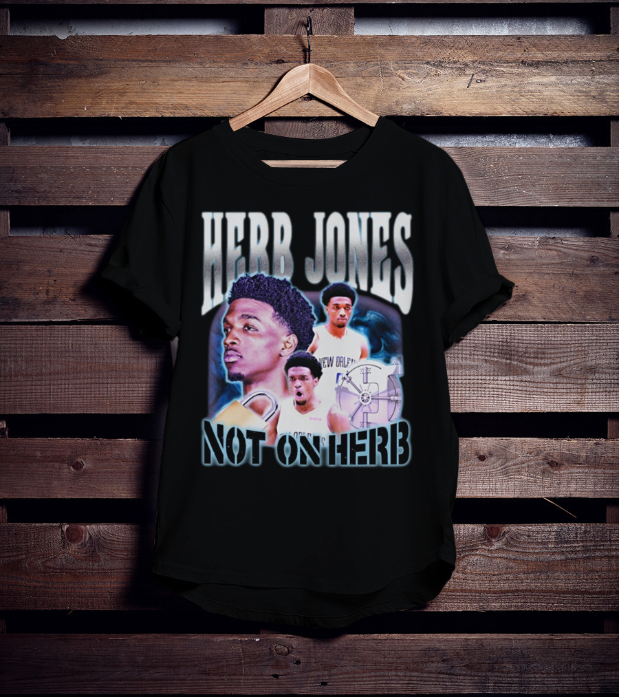 Herb Jones Not On Herb New Orleans Basketball Player Collage T-Shirt