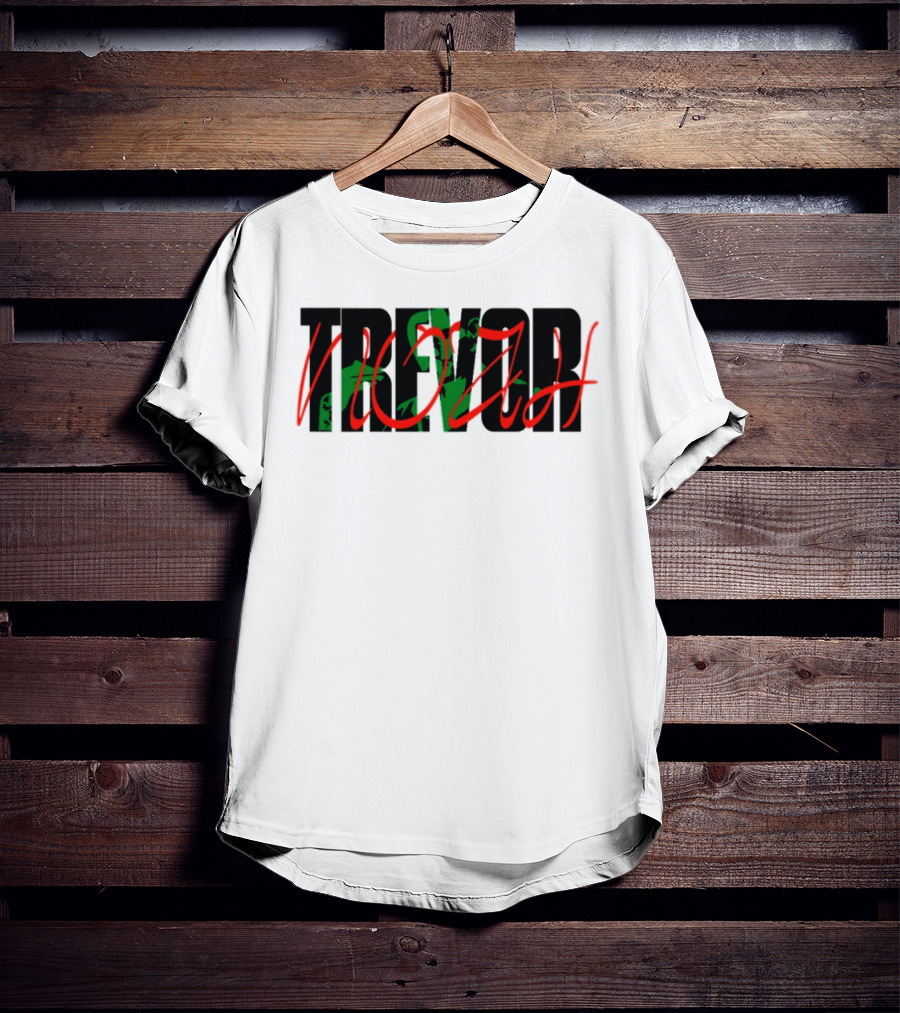 Trevor Noah With Green Art And Red Script T-Shirt