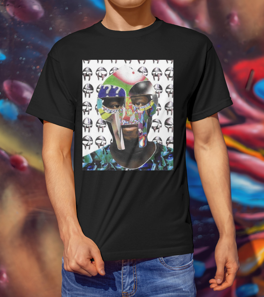Ian Woods MF Doom Collage Mask T-Shirt
