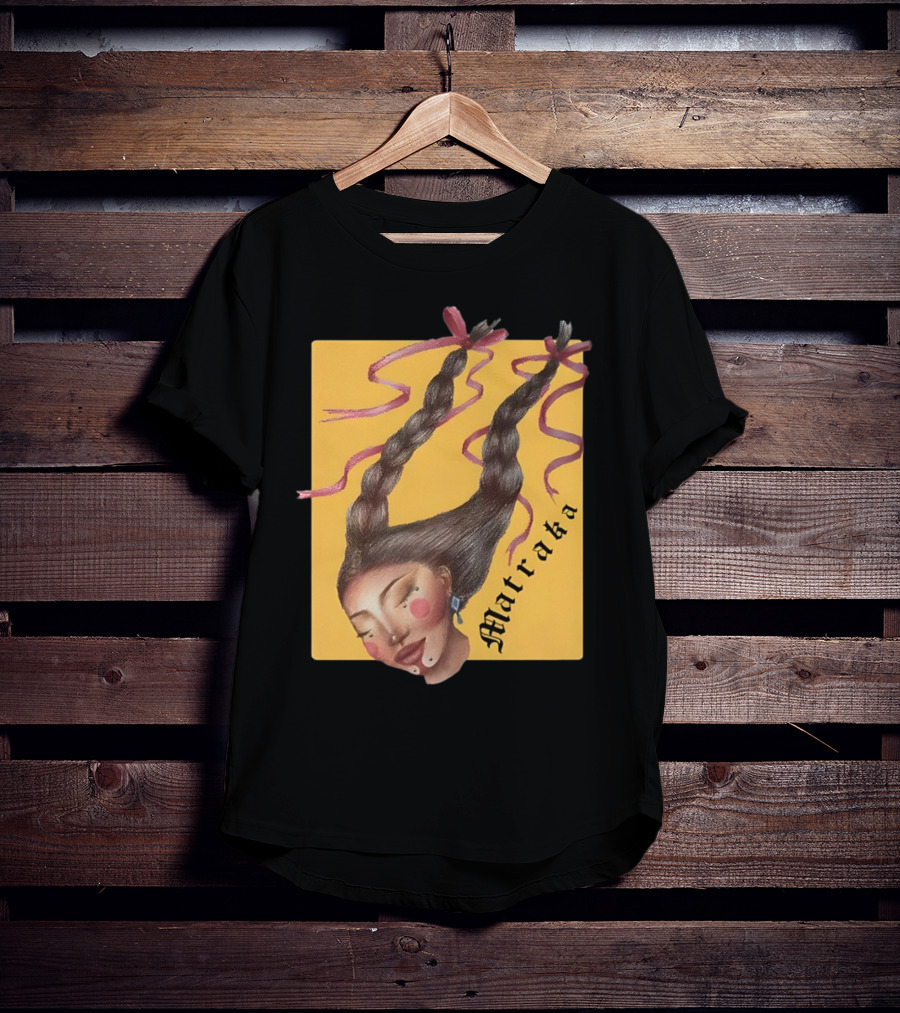 Matraka Braided Hair Art With Golden Background T-Shirt