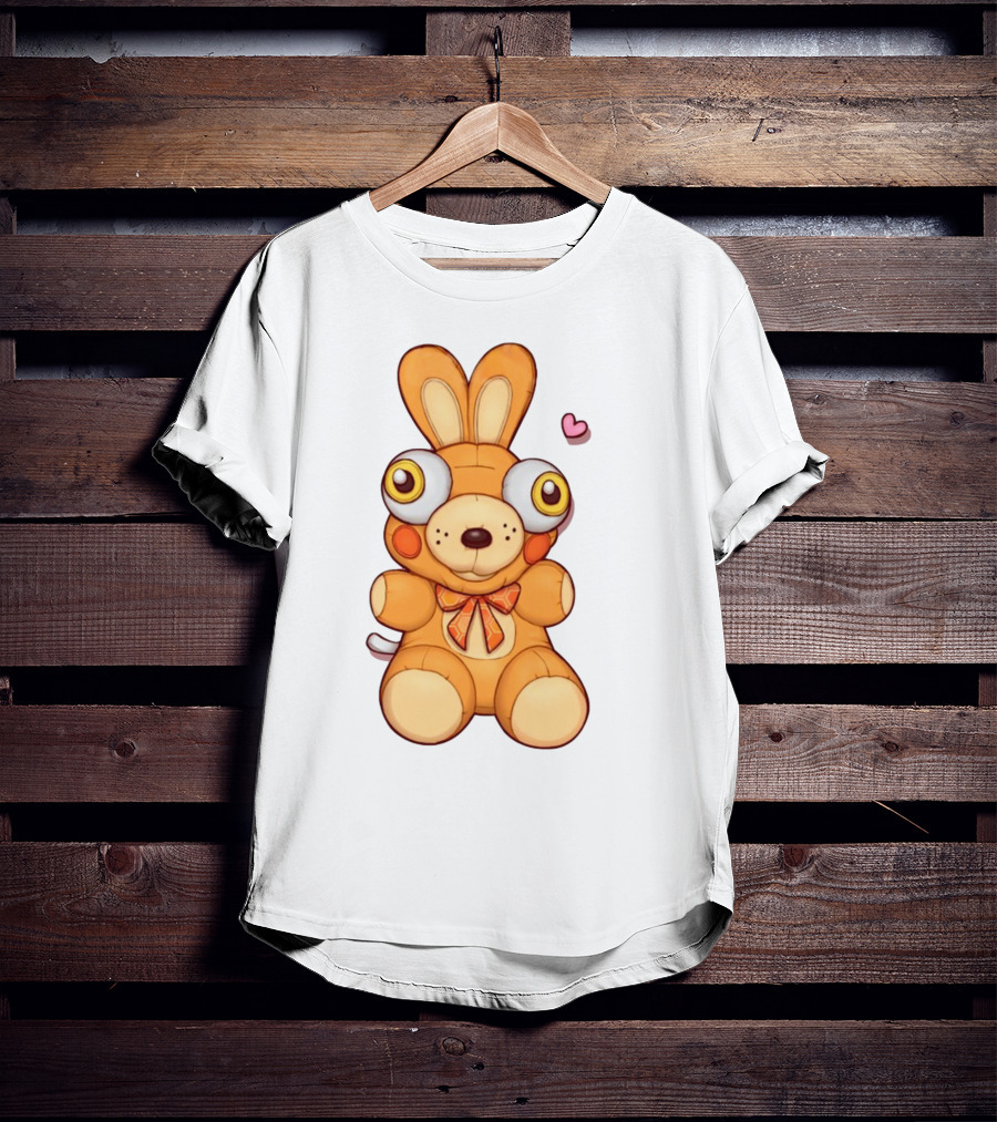 Bad Plushie Lover Quirky Bunny With Heart Eyes T-Shirt
