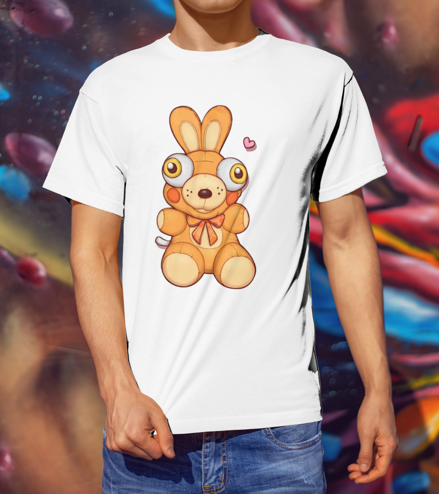 Bad Plushie Lover Quirky Bunny With Heart Eyes T-Shirt