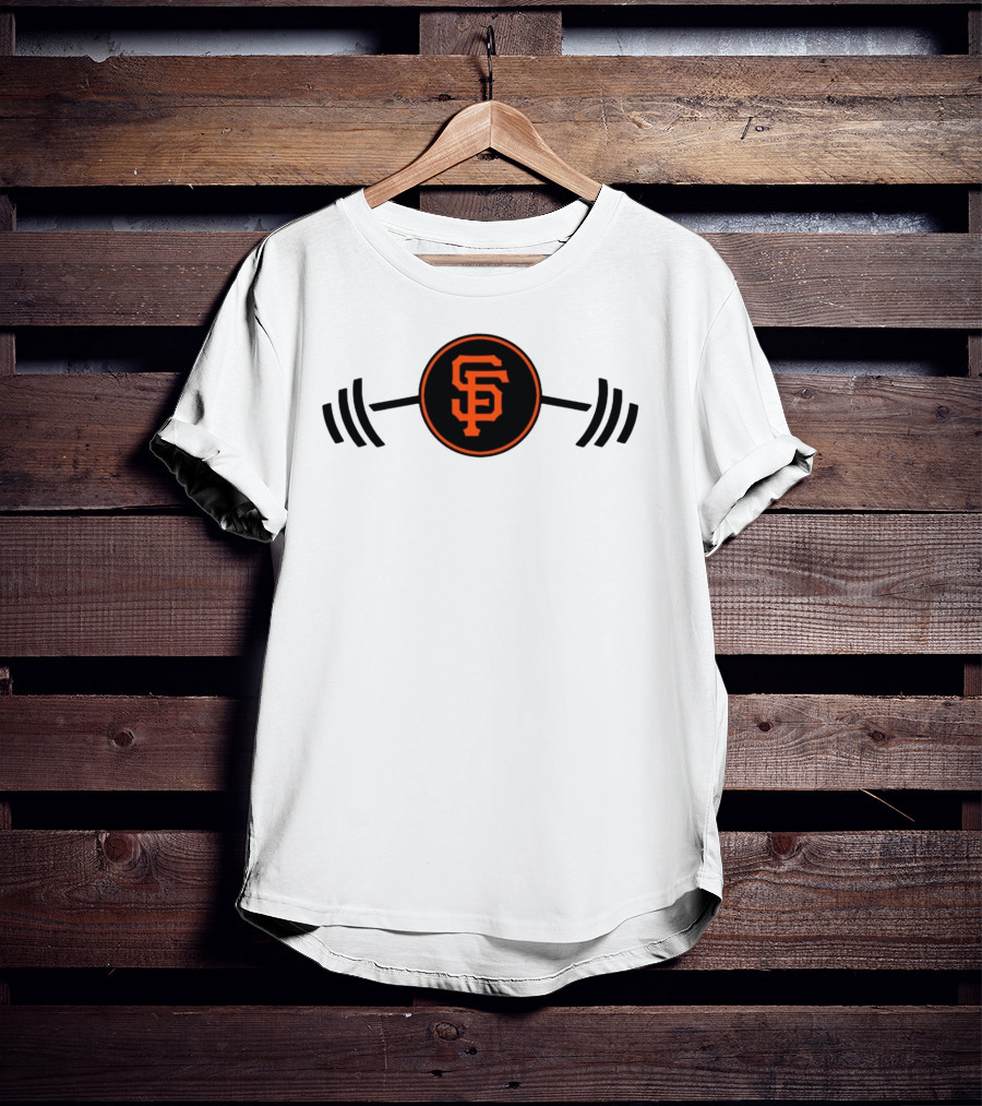 Mitch Haniger San Francisco Giants Barbell Logo Fitness T-Shirt