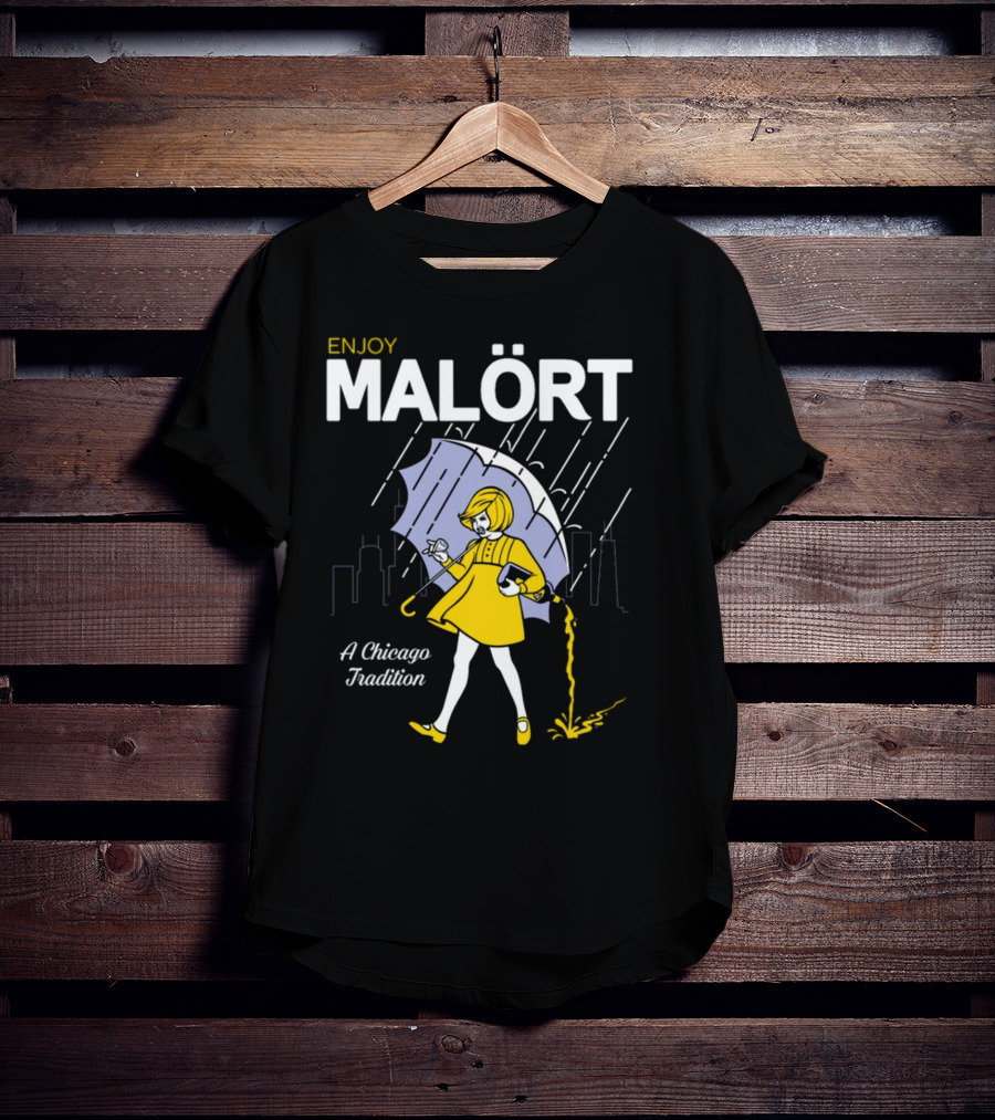 Enjoy Malört A Chicago Tradition Rainy City Street T-Shirt