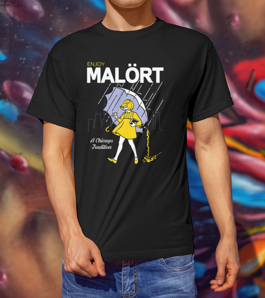 Enjoy Malört A Chicago Tradition Rainy City Street T-Shirt