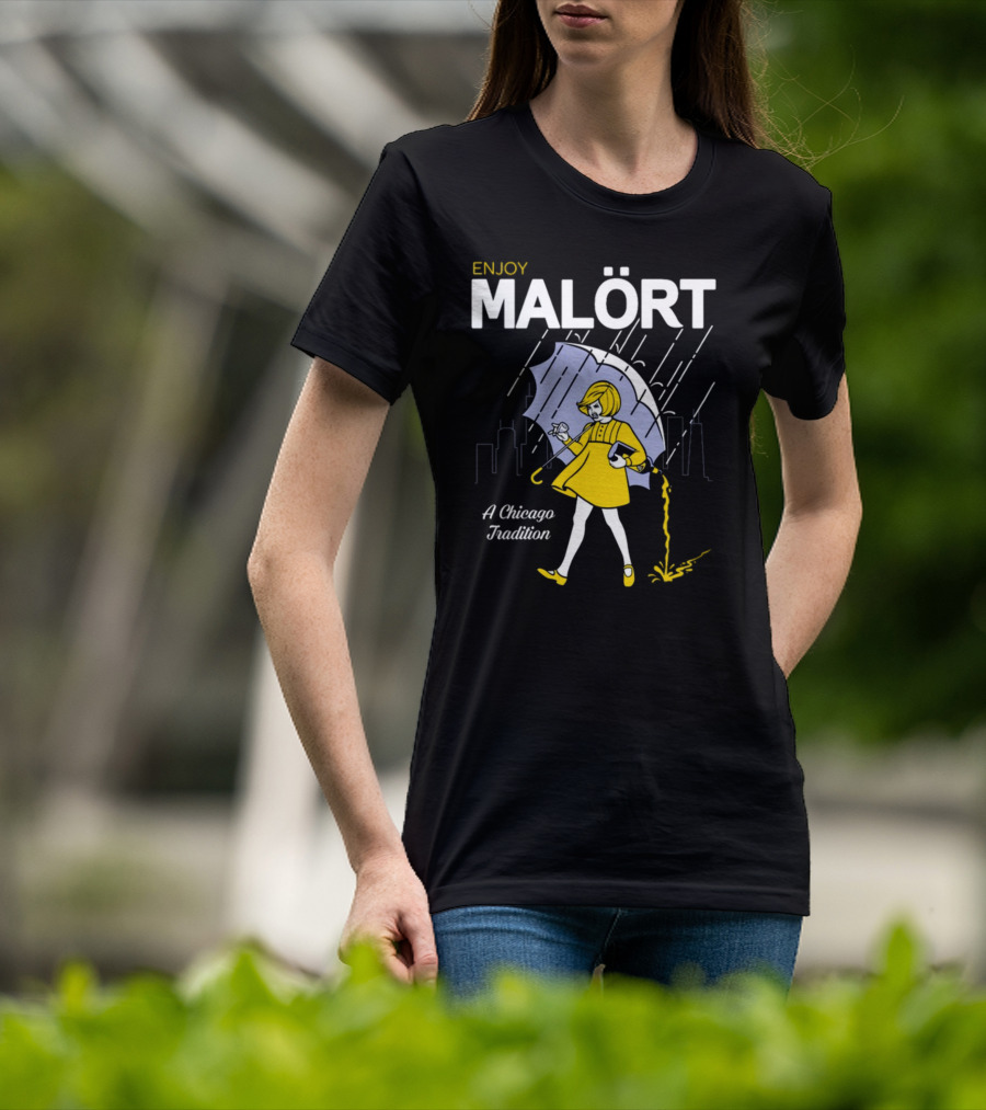 Enjoy Malört A Chicago Tradition Rainy City Street T-Shirt