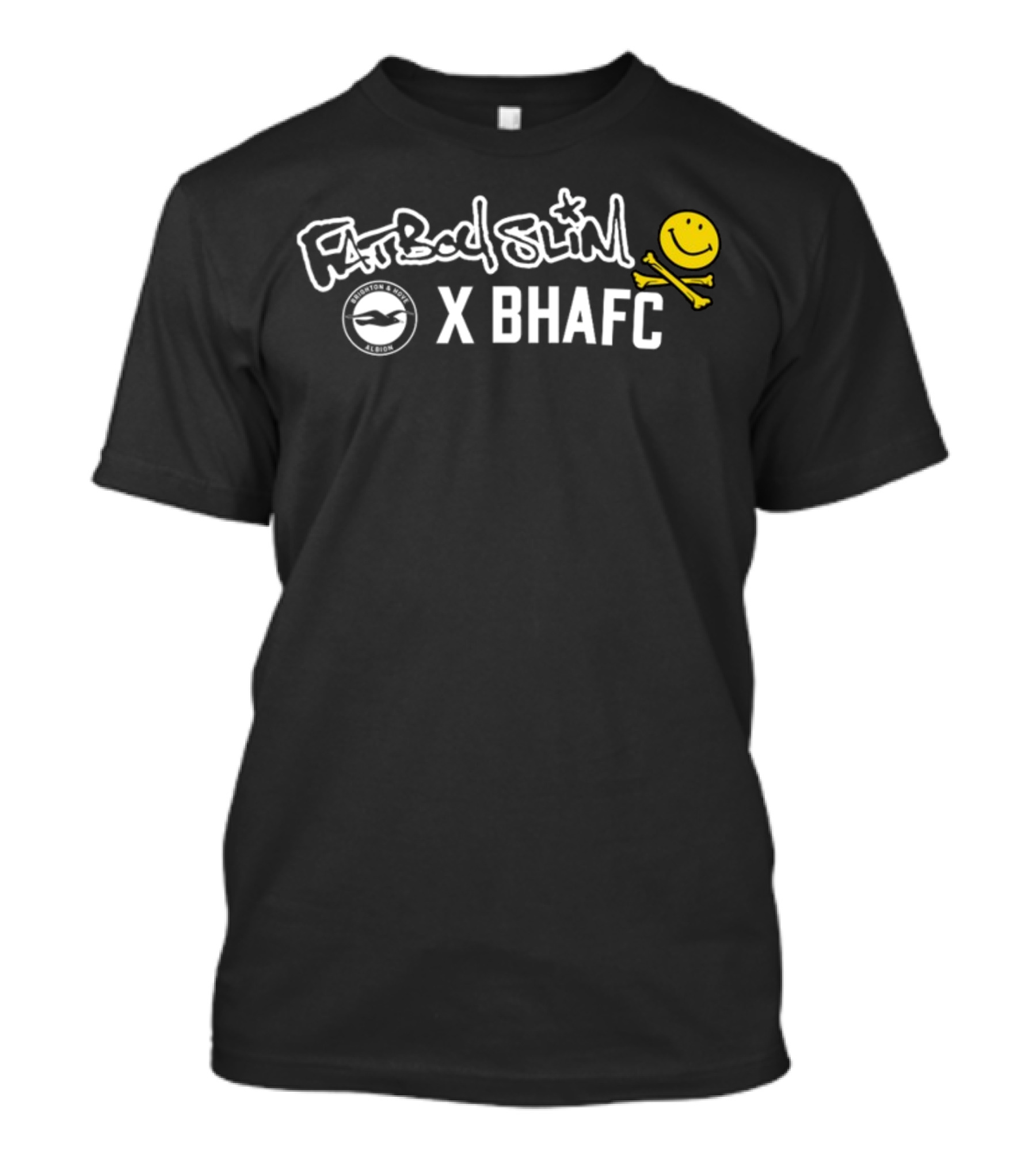 Fatboy Slim X BHAFC Brighton And Hove Albion Smiley Collaboration T-Shirt