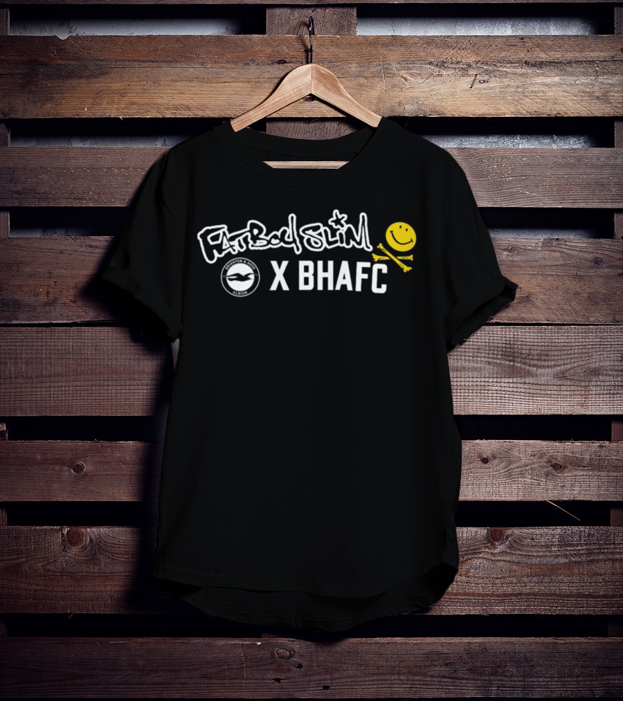 Fatboy Slim X BHAFC Brighton And Hove Albion Smiley Collaboration T-Shirt