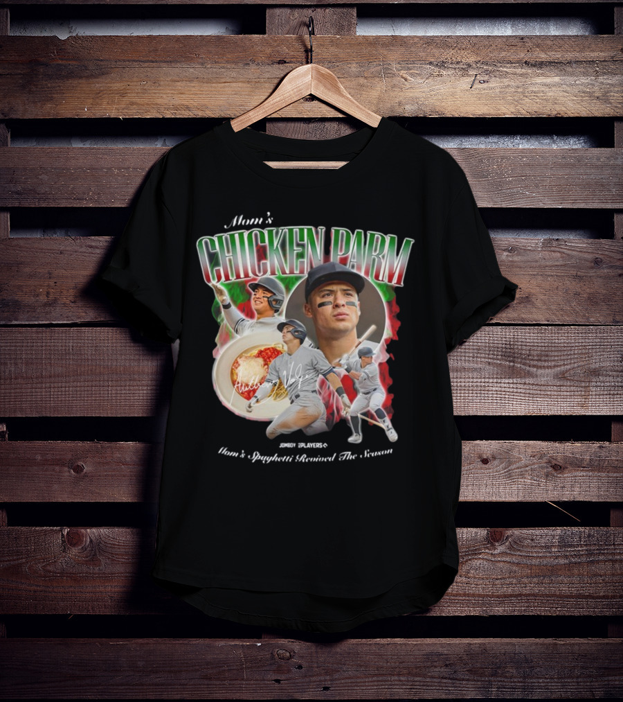 Mom's Chicken Parm Mom's Spaghetti Revived The Season Jomboy Players Baseball Iconic T-Shirt