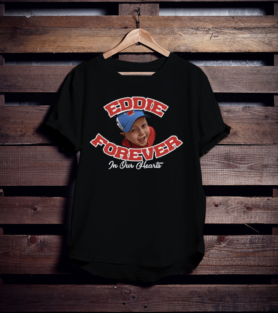 Eddie Forever Blue Cap Smiling Face Heartwarming Memory T-Shirt