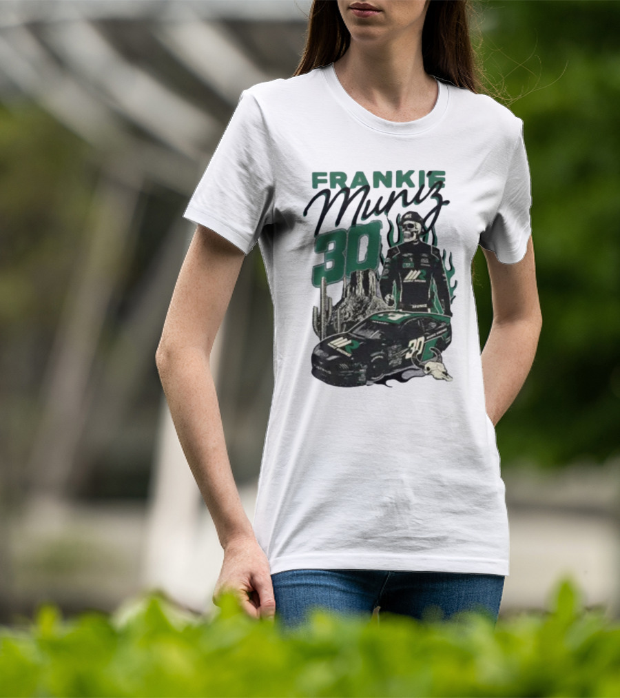 Frankie Muniz Racing Skeleton 30 Desert Car Cactus Skull T-Shirt