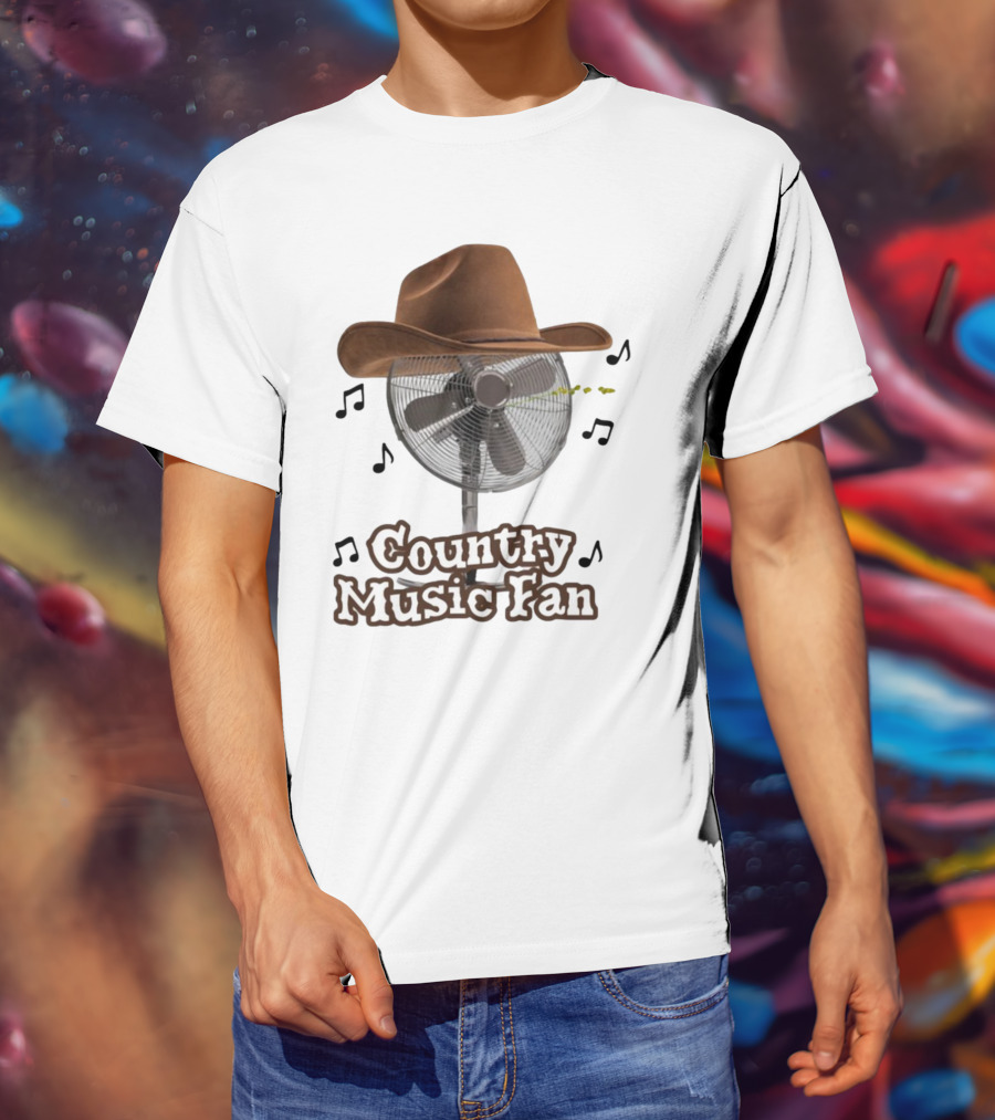 Country Music Fan Cowboy Hat With Musical Notes T-Shirt