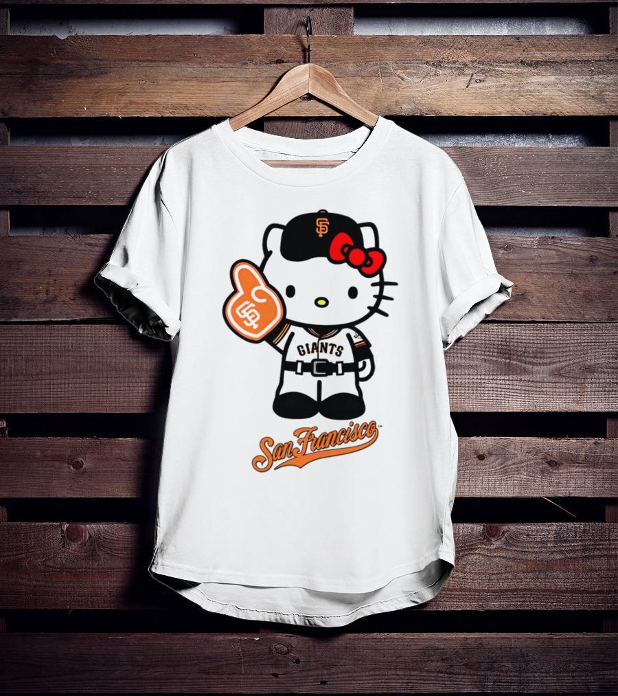 San Francisco Giants Hello Kitty Baseball Collaboration T-Shirt