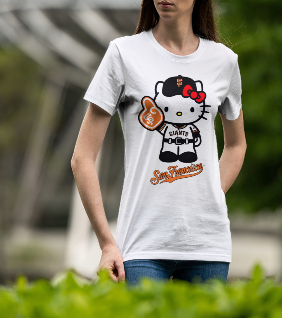 San Francisco Giants Hello Kitty Baseball Collaboration T-Shirt
