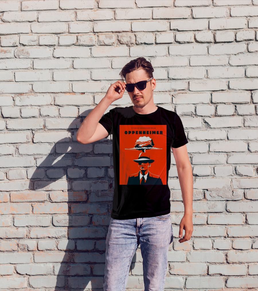 A Film By Christopher Nolan Oppenheimer Nuclear Explosion Iconic T-Shirt