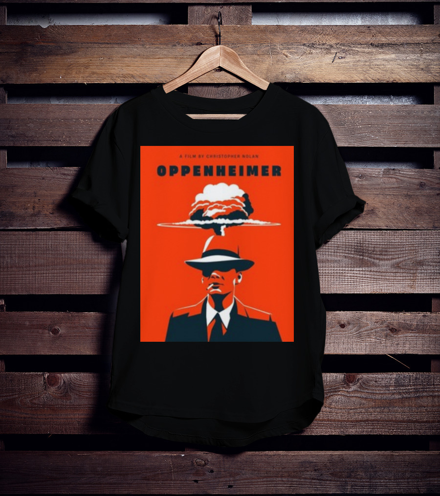 A Film By Christopher Nolan Oppenheimer Nuclear Explosion Iconic T-Shirt
