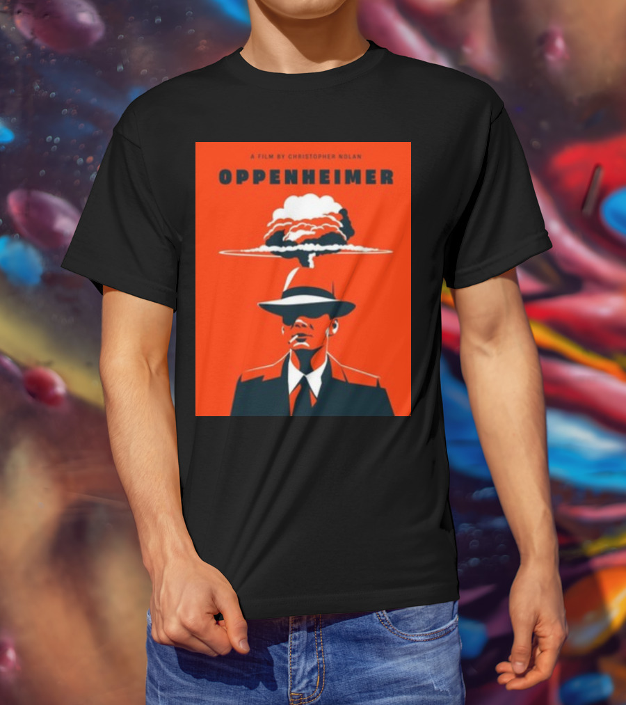 A Film By Christopher Nolan Oppenheimer Nuclear Explosion Iconic T-Shirt