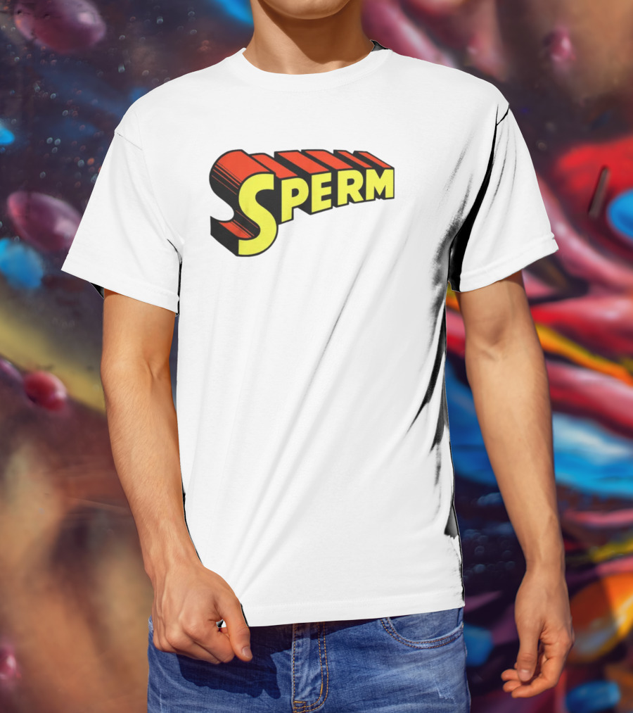 Strange Superman Style Text Sperm Gorangligovic T-Shirt