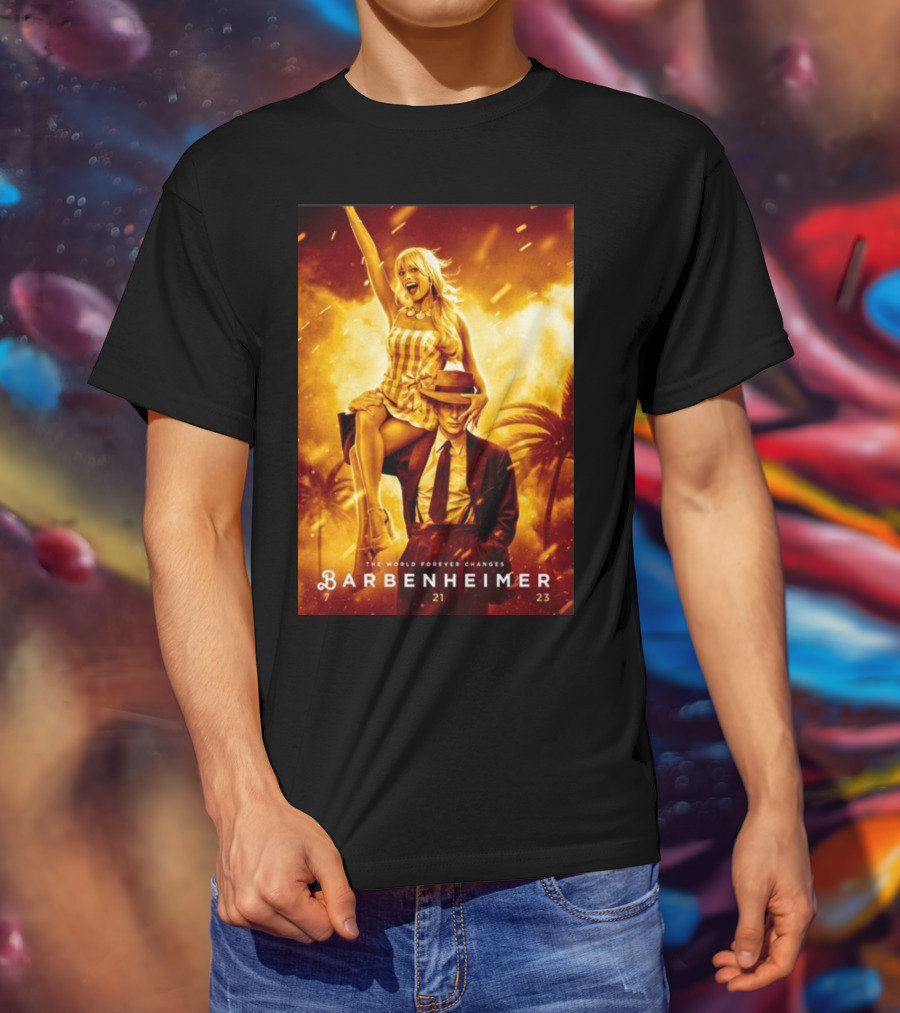 Barbenheimer 7 21 23 The World Forever Changes Stevereevesart T-Shirt