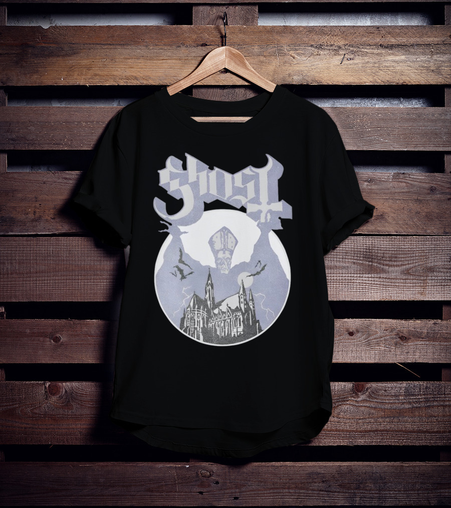 Ghost Opus Pastel Raglan Cathedral And Cardinal Bat T-Shirt