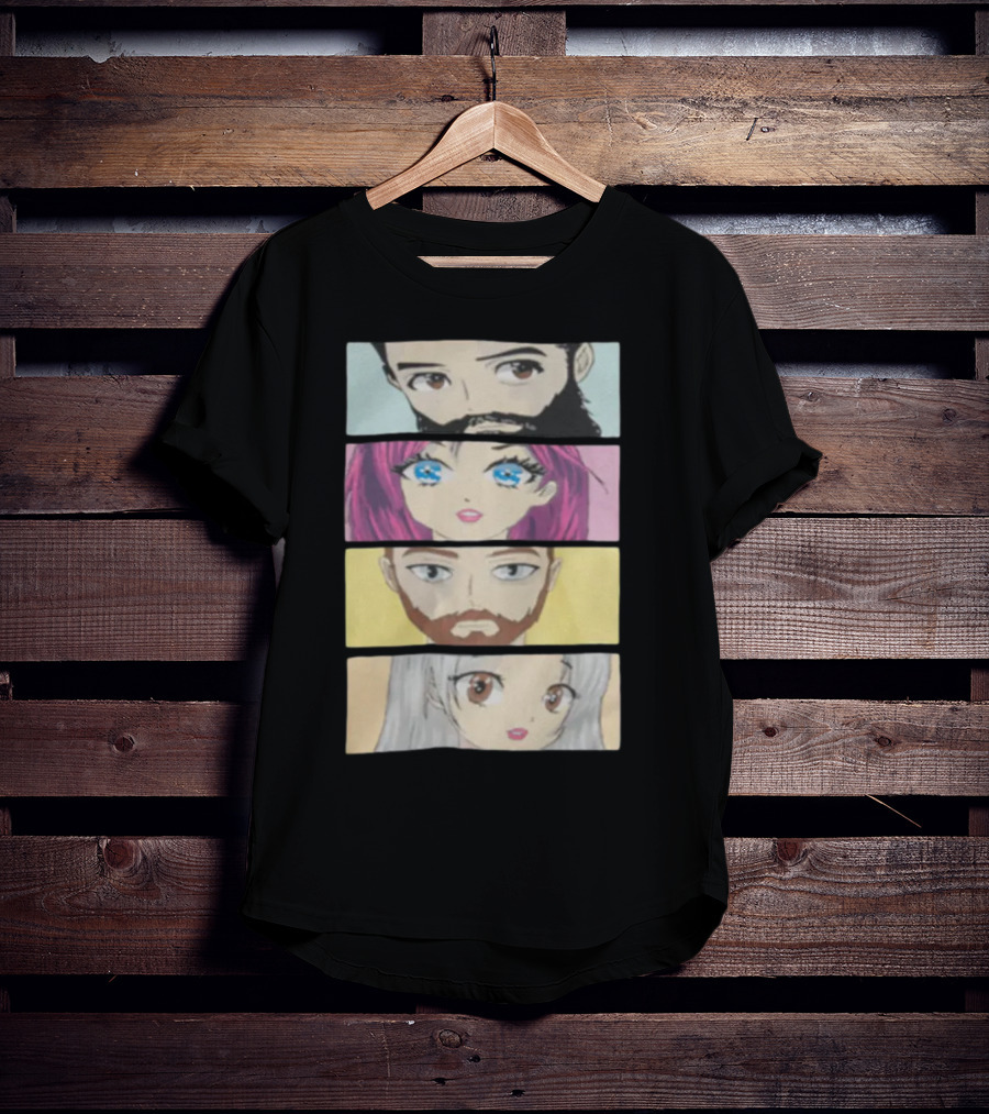 Skillet Anime Characters Manga Style Portraits T-Shirt