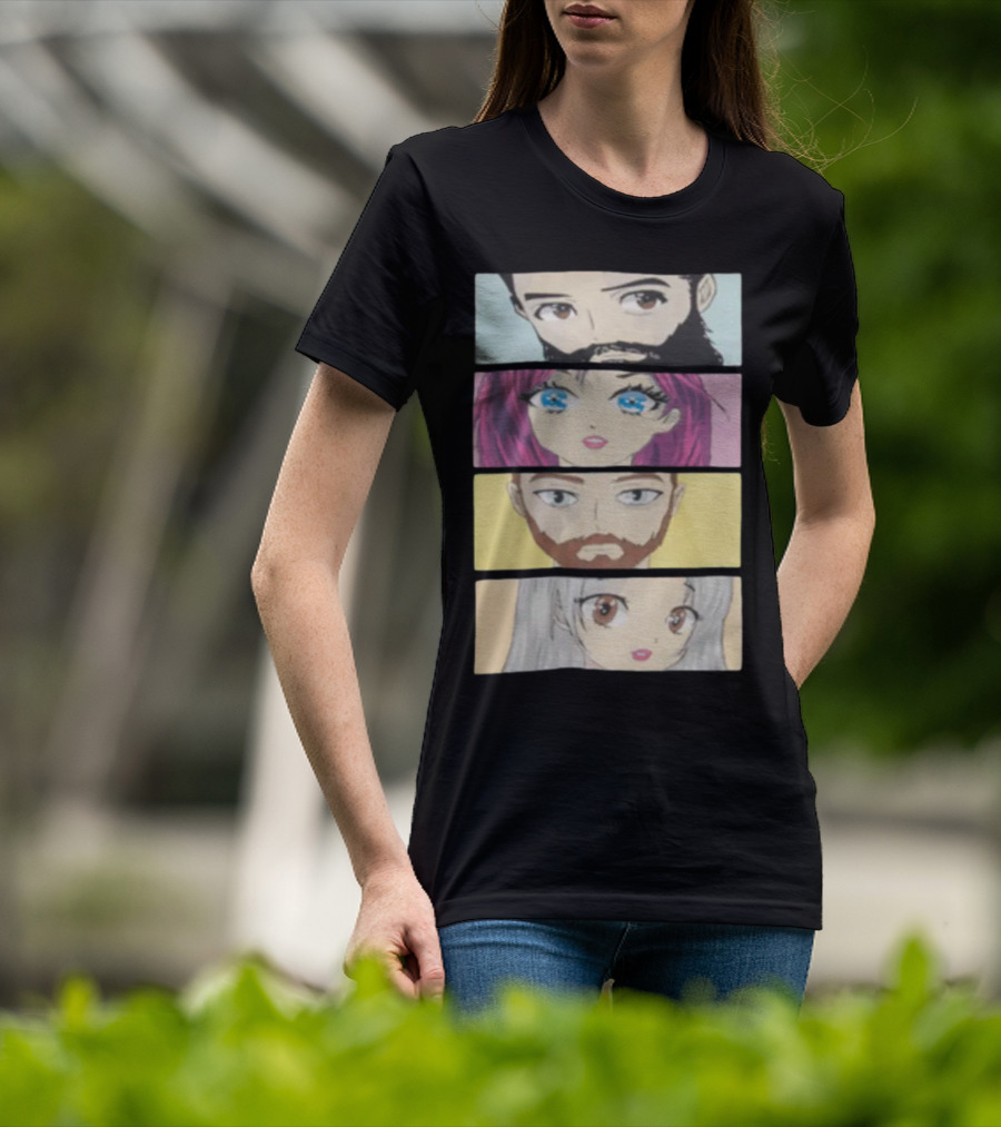 Skillet Anime Characters Manga Style Portraits T-Shirt