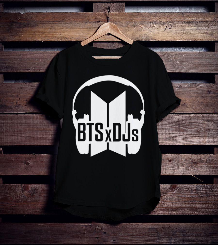 BTS X DJs Headphones Logo Collaboration T-Shirt