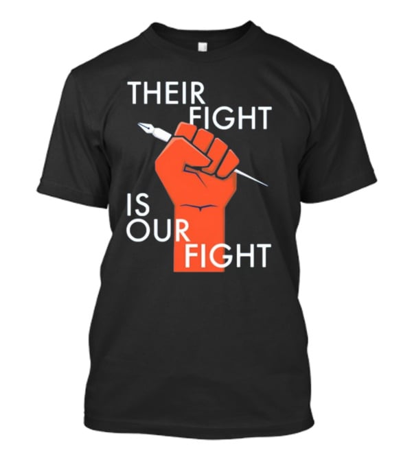 Sag-Aftra United Solidarity With Raised Fist Pencil Protest T-Shirt